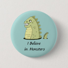Cute Green Monster Button