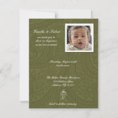 Cute Green Namkaran Baby Naming-uitnodigingen Kaart (Voorkant)