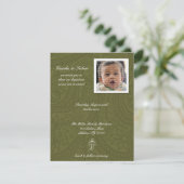 Cute Green Namkaran Baby Naming-uitnodigingen Kaart (Staand voorkant)