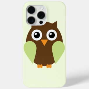 Cute Green Owl iPhone 15 Pro Max Hoesje