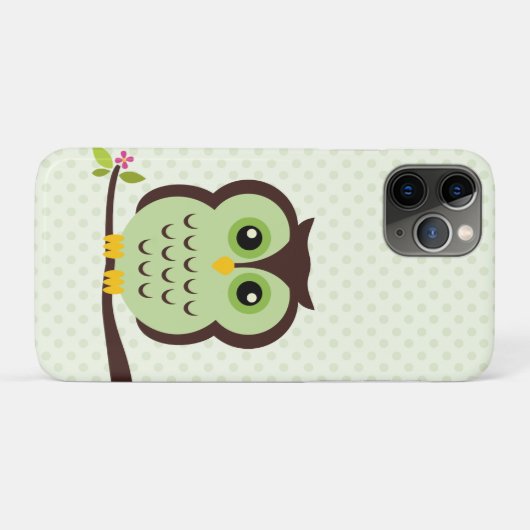 Cute Green Owl Case-Mate iPhone Case (Achterkant (horizontaal))