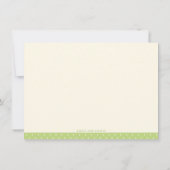 Cute Green Owl Neutral Baby shower Bedankt kaarten (Achterkant)