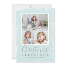 Cute Green Photo Collage Religieuze Kerstmis