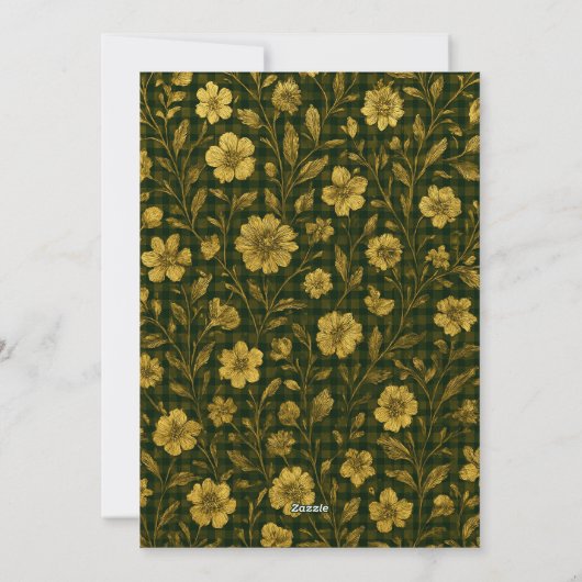 Cute Green Plaid Portrait Photo Christmas Holiday  Feestdagenkaart (Achterkant)