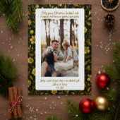 Cute Green Plaid Portrait Photo Christmas Holiday Feestdagenkaart