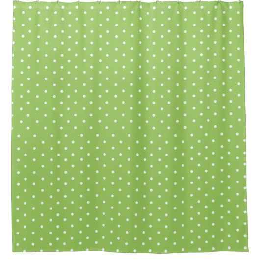 Cute Green Polka Dots Douchegordijn (Voorkant)