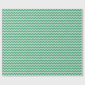 Cute Green Polkadot Zigzags Cadeaupapier (Vlak)