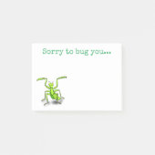 Cute green praing mantis cartoon illustration post-it® notes (Voorkant)