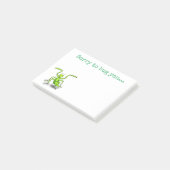Cute green praing mantis cartoon illustration post-it® notes (Schuin)