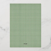 Cute Green Pset Portret Foto met kerstmis Gold Folie Feestdagenkaart (Achterkant)