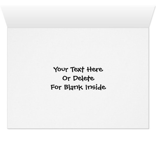 Cute Green Rabbit Photo Card (Binenzijde Horizontaal (Onderkant))