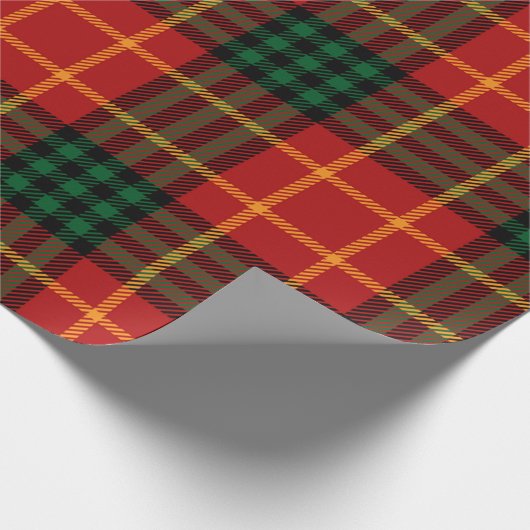 Cute Green Red Pattern Pset Kerstmis Cadeaupapier (Hoek)