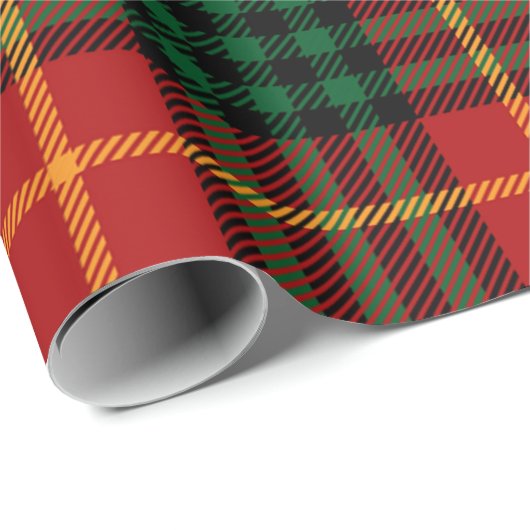 Cute Green Red Pattern Pset Kerstmis Cadeaupapier (Rol Hoek)