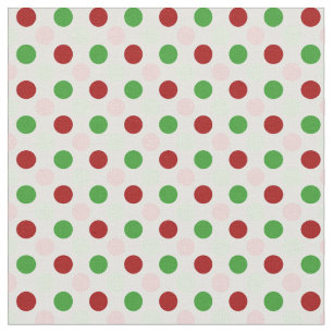 Cute Green Roze Red Polka Dots Fabric Stof