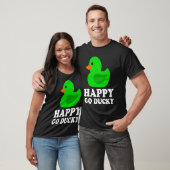 Cute Green Rubber Duck Lover Lucky Go Ducky Funny  T-shirt (Unisex)