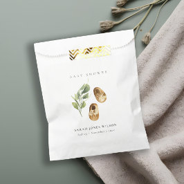 Cute Green Rust Oranje Shoes Foliage Baby shower Bedankzakje