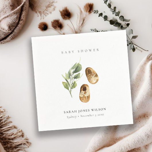 Cute Green Rust Sinaasappel Shoes Foilage Baby sho Servet