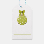 Cute Green Santa Gnome met Gifts Cadeaulabel (Achterkant)