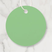 Cute Green Script Pumpkin Happy Halloween Bedankjes Labels (Achterkant)