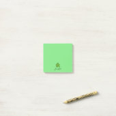 Cute Green Shamrock St Patricks Day Personalized Post-it® Notes (Op bureau)