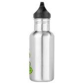 Cute green slang met santa hat cartoon waterfles  (Rechts)