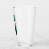 Cute Green Snowman Kerstmis Glas (Links)