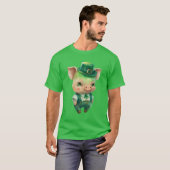 Cute Green St. Patrick's Day Pig T-shirt (Voorkant volledig)
