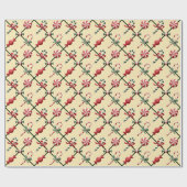 Cute Green Stripe kerstSnoep Gift Cadeaupapier (Vlak)