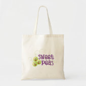 Cute Green Sweet Pea in een Pod Illustratie Tote Bag (Voorkant)