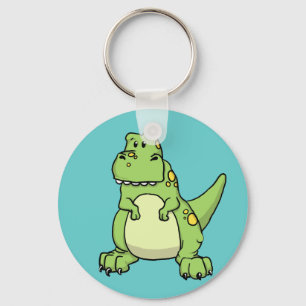 Cute Green T-Rex Sleutelhanger