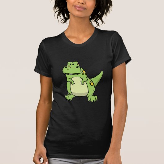 Cute Green T-Rex T-shirt (Voorkant)