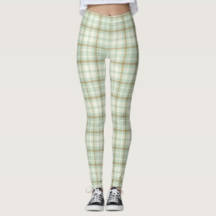 Cute Green Tan Play Leggings
