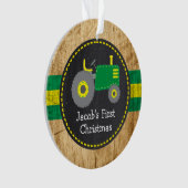 Cute Green Tractor Baby's eerste kerstgerechten Ornament (voorkant)