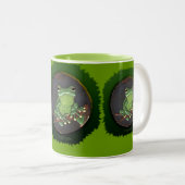 Cute Green Tree Frog Animal-liefhebbers Gift-Mok Tweekleurige Koffiemok (Voorkant rechts)