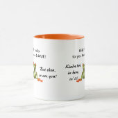 Cute green tree frog grappige mug mok (Midden)