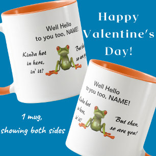 Cute green tree frog grappige mug mok