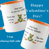 Cute green tree frog grappige mug mok