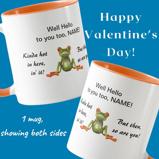 Cute green tree frog grappige mug mok