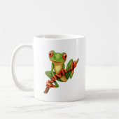 Cute Green Tree Frog op een Branch Koffiemok (Links)