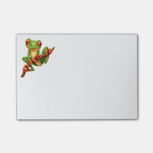 Cute Green Tree Frog op een Branch Post-it® Notes