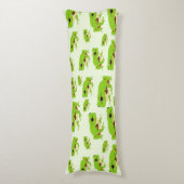 Cute Green Tree Frog Pattern Lichaamskussen (Voorkant Verticaal)