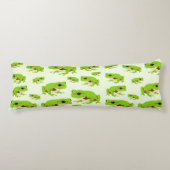Cute Green Tree Frog Pattern Lichaamskussen (Voorkant)