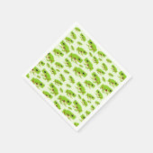 Cute Green Tree Frog Pattern Servet (Hoek)