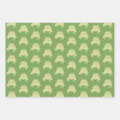 Cute Green Tree Kikker - 3x transp patroon. Inpakpapier Vel (Voorkant)
