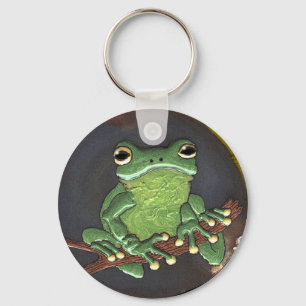 Cute Green Tree Kikker Animal-lovers Gift Sleutelhanger