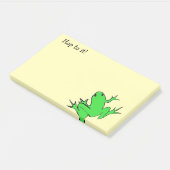 Cute Green Tree Kikker "Hop erin!" Post-it® Notes (Schuin)