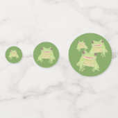 Cute Green Tree Kikker - meerdere afbeeldingen. Confetti (Achterkanten)