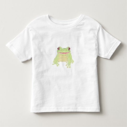 Cute Green Tree Kikker - transparant. Kinder Shirts (Voorkant)