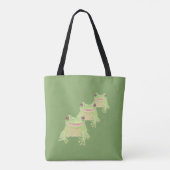 Cute Green Tree Kikker - transparant. Tote Bag (Achterkant)