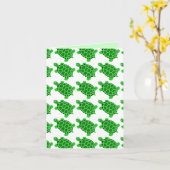 Cute Green Turtle Art Blank Note Card Gift Kaart (Gele Bloem)